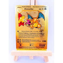 Carte Pokémon - Dracaufeu Niveau 2 - Version Frnçaise - Carte métallique or