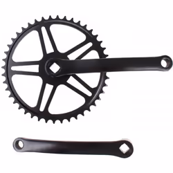 Pédalier Vélo Urbain - TOM - Vinty 44T - Noir - Longueur 170mm - Axe JIS