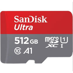 Carte Mémoire micro SDXC SanDisk Ultra 512 Go Vitesse de Lecture Allant jusquà 150MB/S Classe 10 U1 A1 Adaptateur SD inclus