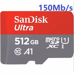 Sandisk ultra Micro SD SDXC 512Go 512GB 512g TF carte 150MB/S Classe 10 U1 A1 Adaptateur SD inclus