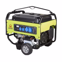 Groupe électrogène monophasé PRAMAC, Pratique, mobile et configuré avec un cadre solide et compact avec poignée et roues inté ...