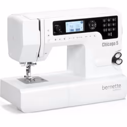 bernette Chicago 5, Noir, Blanc, broderie, coudre, en une étape, 7 mm, LCD, 800 SPM