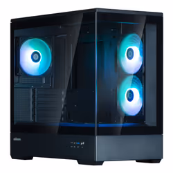 Zalman P30 V2, Mini Tower, PC, Noir, micro ATX, Mini-ITX, Plastique, Acier, Verre trempé, 17,3 cm
