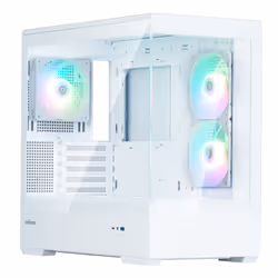 Zalman P30 V2, Mini Tower, PC, Blanc, micro ATX, Mini-ITX, Plastique, Acier, Verre trempé, 17,3 cm