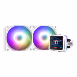 Zalman ALPHA2 DS A24 WHITE, Refroidisseur de liquide tout-en-un, 12 cm, Blanc