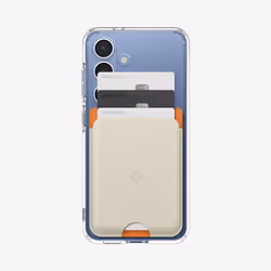 Spigen Nano Pop (MagFit), Support de carte, Beige, Orange, Polycarbonate (PC), Samsung, Galaxy S25 Series
