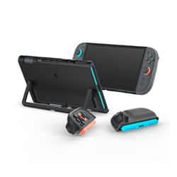 Spigen Nano Pop Housse Nintendo Polycarbonate (PC), Polyuréthane thermoplastique (TPU) Noir, Gris