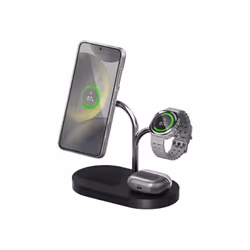 Samsung GP-PWU024WIABW, Intérieure, USB, Recharge sans fil, Noir, Argent