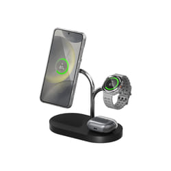 Samsung GP-PWU024WIABW chargeur d'appareils mobiles Casque, Smartphone, Smartwatch Noir, Argent USB Recharge sans fil Intérieure
