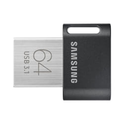 Samsung MUF-64AB lecteur USB flash 64 Go USB Type-A 3.2 Gen 1 (3.1 Gen 1) Noir, Acier inoxydable