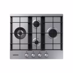 Samsung NA64H3031BS, Noir, Acier inoxydable, Intégré, Gaz, Acier inoxydable, 4 zone(s), 4 zone(s)