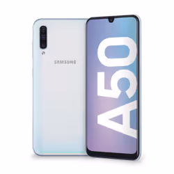 Samsung Galaxy A50 SM-A505FN/DS, 16,3 cm (6.4"), 4 Go, 128 Go, 25 MP, Android 9.0, Blanc