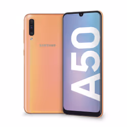 Samsung Galaxy A50 SM-A505FN/DS, 16,3 cm (6.4"), 4 Go, 128 Go, 25 MP, Android 9.0, Corail