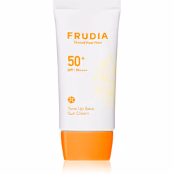 La crème solaire SPF 50+ Frudia Sun Tone Up Base a le pouvoir d’éclaircir immédiatement votre peau, mais aussi de la protéger ...