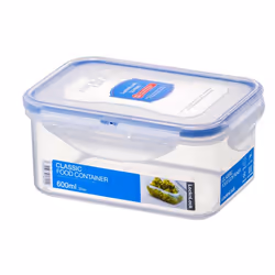 Lock &amp; Lock HPL811, Boîte, Rectangulaire, 0,6 L, Bleu, Transparent, Polypropylène (PP)