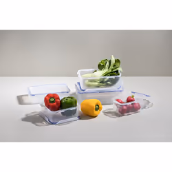 Lock & Lock HPL826 boîte hermétique alimentaire Rectangulaire 2,6 L Bleu, Transparent 1 pièce(s)