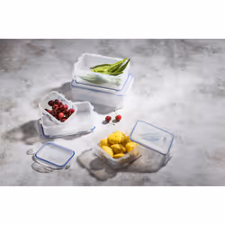Lock & Lock HPL826 boîte hermétique alimentaire Rectangulaire 2,6 L Bleu, Transparent 1 pièce(s)