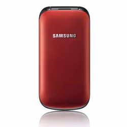 Samsung GT-E1190, Clapet, SIM unique, 3,63 cm (1.43"), 128 x 128 pixels, 800 mAh, Rouge