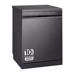 LG DF365FMS, Pose libre, Taille maximum (60 cm), Noir, Acier inoxydable, Noir, Acier inoxydable, LED, Acier inoxydable