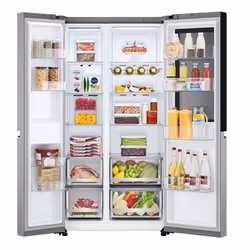 LG InstaView GSVV80PYLL frigo américain Pose libre 655 L E Argent - Vue supplémentaire 2