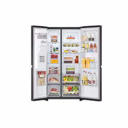 LG GSJV80MCLE frigo américain Pose libre 635 L E Métallique