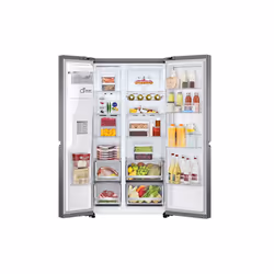 LG GSJV70DSLE frigo américain Pose libre 635 L E Acier inoxydable - Vue supplémentaire 2