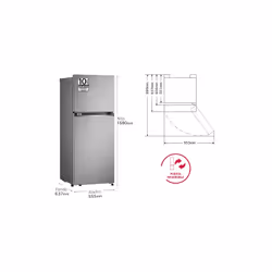 LG GTBV22PYGKD réfrigérateur-congélateur Pose libre 217 L E Acier inoxydable
