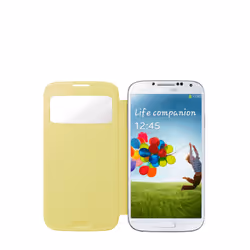 Samsung S View coque de protection pour téléphones portables Folio porte carte Jaune