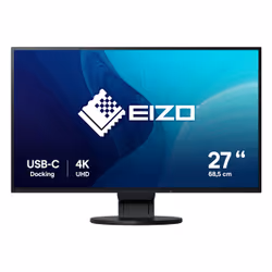 EIZO FlexScan EV2785-BK, 68,6 cm (27"), 3840 x 2160 pixels, 4K Ultra HD, LED, 14 ms, Noir