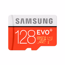 Samsung EVO Plus MicroSD Card, 128 Go, MicroSDXC, Classe 10, UHS-I, 80 Mo/s, 20 Mo/s