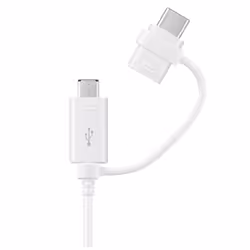 Samsung EP-DG930, 1,5 m, USB A, USB C/Micro-USB B, USB 2.0, Mâle/Mâle, Blanc