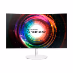 Samsung SyncMaster Curved QLED moniteur 27" LC27H711QEU, 68,6 cm (27"), 2560 x 1440 pixels, Quad HD, LED, 4 ms, Blanc