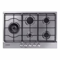 Samsung NA75M3130AS, Noir, Acier inoxydable, Intégré, Gaz, Acier inoxydable, 5 zone(s), 5 zone(s)