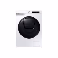 Samsung WD80T554DBW, Charge avant, Pose libre, Blanc, Gauche, Noir, Noir