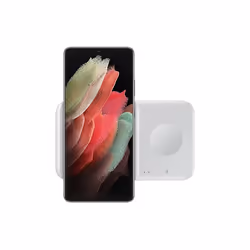 Samsung EP-P4300TWEGEU chargeur d'appareils mobiles Écouteurs, Smartphone, Smartwatch Blanc Recharge sans fil Charge rapide Intérieure