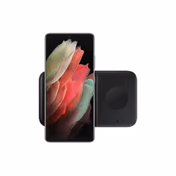 Samsung EP-P4300TBEGEU chargeur d'appareils mobiles Écouteurs, Smartphone, Smartwatch Noir Recharge sans fil Charge rapide Intérieure
