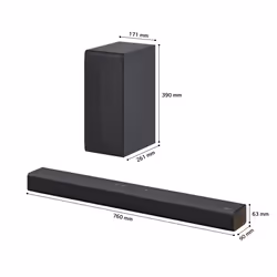 LG S40Q Noir 2.1 canaux 300 W