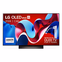 LG OLED evo OLED48C46LA, 121,9 cm (48"), 3840 x 2160 pixels, OLED evo, Smart TV, Wifi, Noir