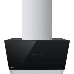 LG HCEZ2428B hotte Montée au mur Noir, Acier inoxydable C 630 m³/h