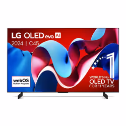 LG OLED evo OLED42C45LA, 106,7 cm (42"), 3840 x 2160 pixels, OLED evo, Smart TV, Wifi, Noir