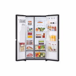 LG GSLC40EPPE frigo américain Pose libre 638 L E Noir, Graphite
