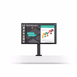 LG 27QN880P-B, 68,6 cm (27"), 2560 x 1440 pixels, Quad HD, 5 ms, Noir