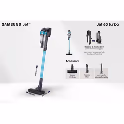 Samsung VS15A6031R1 Batterie Sec Sans sac 0,8 L 410 W Noir, Couleur menthe - Vue supplémentaire 4