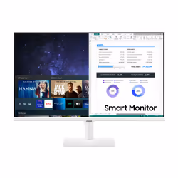 Samsung LS27AM501NUXEN, 68,6 cm (27"), 1920 x 1080 pixels, Full HD, LCD, 8 ms, Blanc