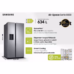 Samsung RS68A884CSL frigo américain Pose libre 635 L C Argent