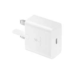 Samsung 15W Adaptive Fast Charger (with C to C Cable) Smartphone Blanc USB Charge rapide Intérieure