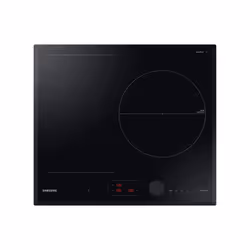 Samsung Table à induction 60cm Flex Zone Plus - NZ63B6058KK, Noir, Intégré, 60 cm, Plaque avec zone à induction, Verre, 3 zon ...