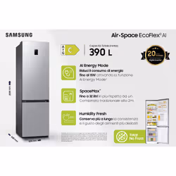 Samsung RB38C672CSA/EF réfrigérateur-congélateur Pose libre C Acier inoxydable