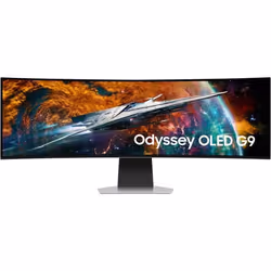 Samsung Odyssey LS49CG954SUXEN, 124,5 cm (49"), 5120 x 1440 pixels, 5K Ultra HD, OLED, 0,03 ms, Argent