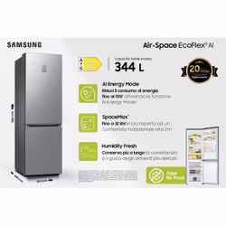 Samsung RB34C671DS9 réfrigérateur-congélateur Sous comptoir 344 L D Acier inoxydable
